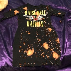 Fashion Nova Raise Hell Darlin Dress - Black/Rust